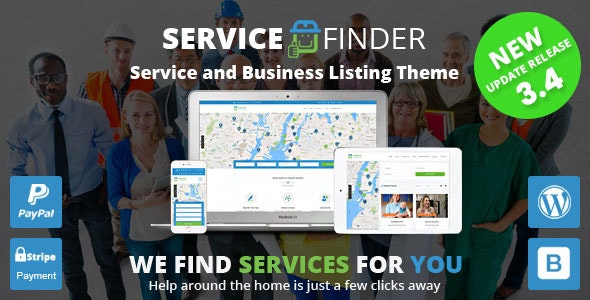 قالب Service Finder