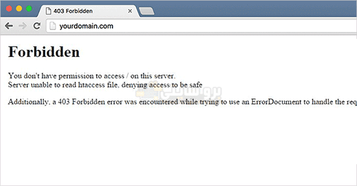 خطأ Forbidden Error 403