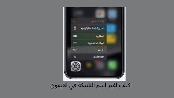 كيف اغير اسم الشبكة للايفون